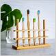 bamboo toothbrush stand