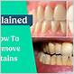 what removes stains from teeth