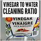 ratio for vinegar and water for cleaning