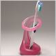light pink toothbrush holder