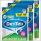dentek triple clean floss picks mouthwash blast fluoride coating