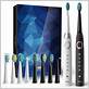 2 sonic electric toothbrushes 5 modes 8 brush heads