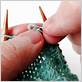 adding beads to knitting with dental floss