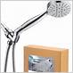 all metal hand held shower head with hose and holder