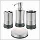 bathroom soap dispenser and toothbrush holder set