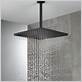 black rainforest shower head