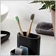 black soap dish and toothbrush holder