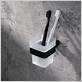 black wall mounted toothbrush holder