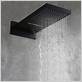 black waterfall shower head