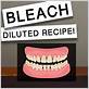 bleach as mouthwash