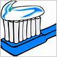 blue toothbrush clipart