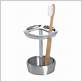 brushed stainless steel toothbrush holder