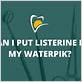 can i put listerine in a waterpik