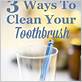 can you clean toothbrush with alcohol