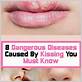 can you get gum disease from kissing someone who dips