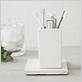 ceramic white toothbrush holder