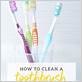 clean toothbrush after being sick