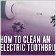 cleaning electric toothbrush base