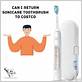 costco sonicare toothbrush return policy