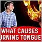 dental floss burning tongue