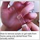 dental floss to remove dip nails