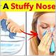 does a hot shower help a stuffy nose