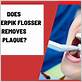 does a water flosser remove plaque