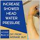fix water pressure in shower