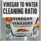 hot water and vinegar to clean