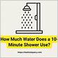 how much water is used in a 10 minute shower