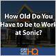 how old to work at sonic