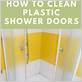 how to clean a plastic shower