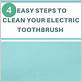 how to clean gunk off electric toothbrush