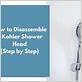 how to disassemble a shower head