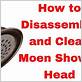 how to disassemble shower head