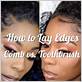 how to do my edges with a toothbrush