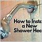 how to install a new shower head