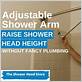 how to make a shower head higher