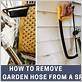 how to remove a stuck water hose