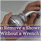 how to remove shower head without wrench