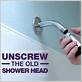 how to take off old shower head