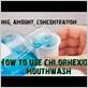 how to use chlorhexidine mouthwash with water