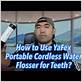 how to use yafex water flosser