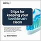 keep toothbrush clean