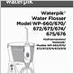 manual for waterpik model 670c