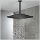 matte black rain shower head