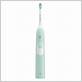 mint green electric toothbrush