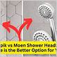 moen vs waterpik shower head