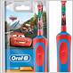 oral-b kid's rechargeable electric toothbrush featuring disney & pixar's cars