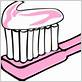 pink toothbrush clipart